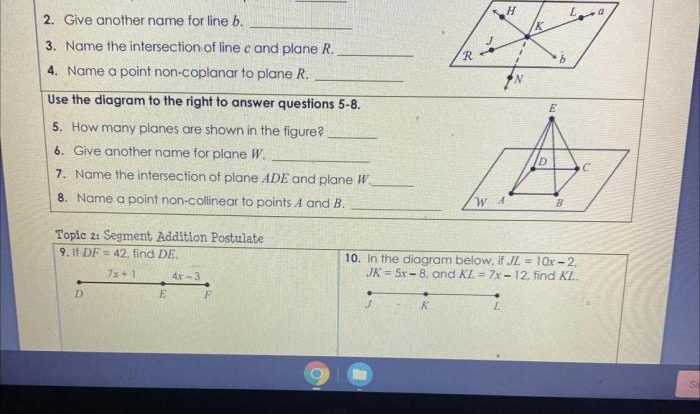 Unit 1 test geometry basics answer key pdf